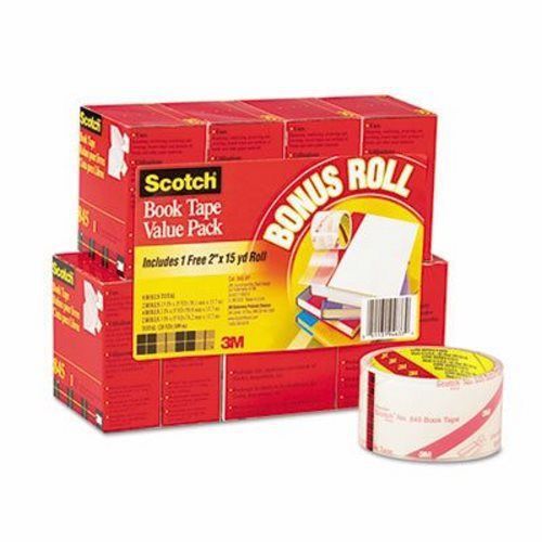 Scotch book repair tape 8-roll multi-pack, 15-yard rolls, 3&#034; core (mmm845vp) for sale