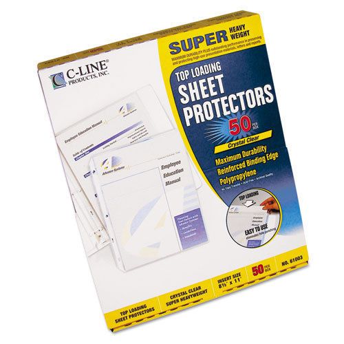Super heavyweight polypropylene sheet protector, clear, 11 x 8 1/2, 50/bx for sale
