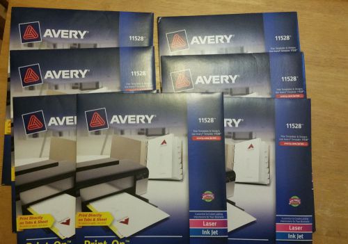 Avery Print-On Tab Sheets Dividers White 8  56 Tab 6 Packages New Laser Ink Jet