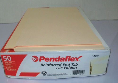 100 Pendaflex Reinforced Manila End Tab File Folders 13210