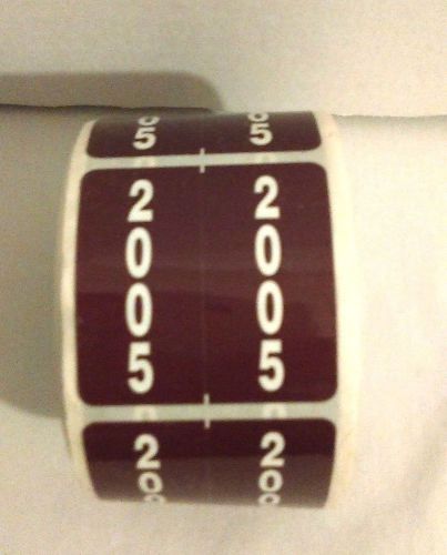 Numeric color code end tab labels medical filing year 2005 brown roll for sale