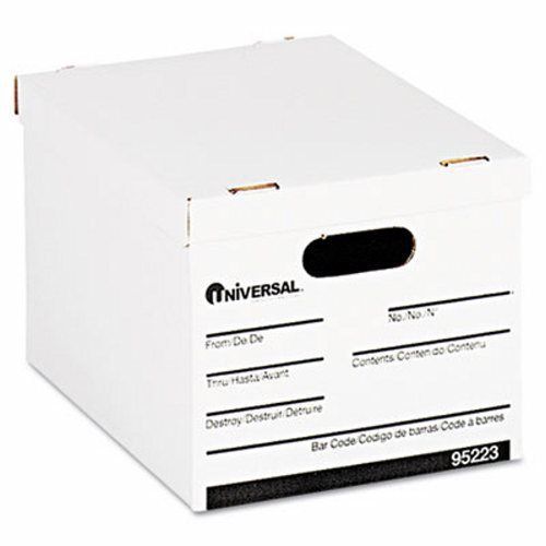 Universal Storage Box, Lift-Off Lid, White, 12 per Carton (UNV95223)