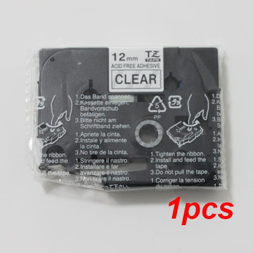 1xpcs brother tz-af131 p-touch compatible black on clear tape 12mm tz-131 for sale