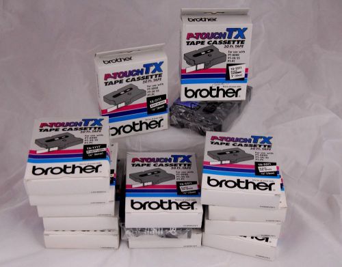 Lot of 16 Brother P-Touch Laminated Tape  TX-2311 TX-2111 TX-2511 TX-1111
