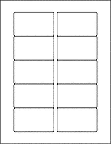 100 Blank Self Adhesive Labels - 1 7/8&#034; x 3 1/16&#034; - Laser or Inkjet - White