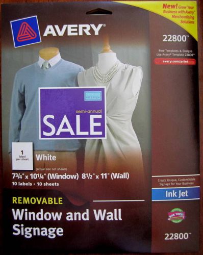 Avery 22800 Removable WINDOW AND WALL SIGNAGE   2 Packages