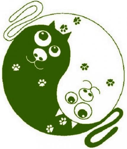 30 Custom Green Cat Yin Yang Personalized Address Labels