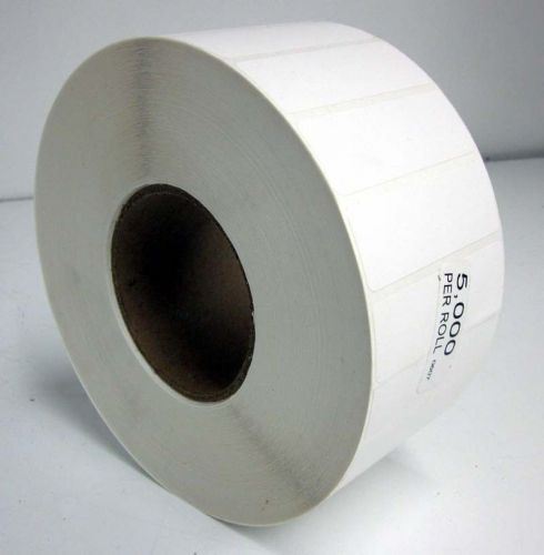 5,000 Labels Roll 3&#034;x1&#034; White Thermal Transfer Non-Perforated Stickers