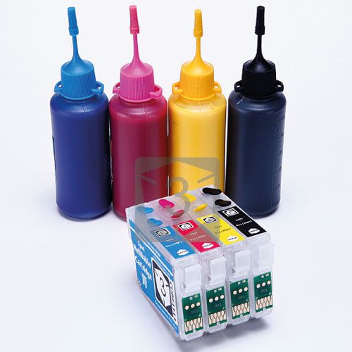 Non-oem refillable cartridges with edible ink for epson xp-100 xp-310 xp-400 200 for sale