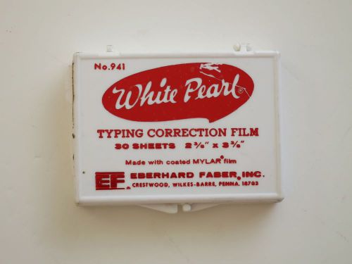 VINTAGE White Pearl TYPE TYPEWRITER OPAQUING CORRECTION FILM in Box