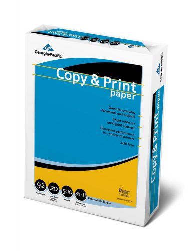 GP Copy &amp; Print Paper, 8.5 x 11 Inches Letter Size, 92 Bright White, 20 Lb, R...