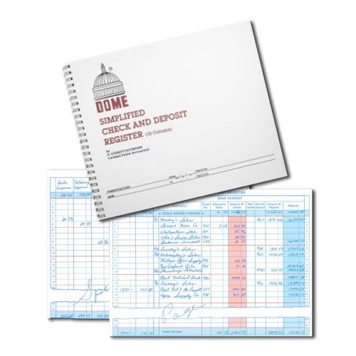 Dome publishing simplified check and deposit register for sale