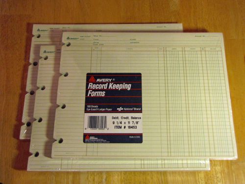 3 Sets NEW 100-sheets Avery Record Keeping Forms # 18453