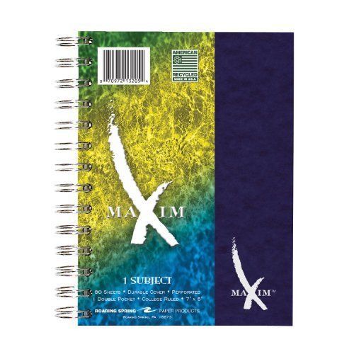 Roaring spring 13205 maxim notebook, college rule, 7 x 5, 1 subject, 80 for sale