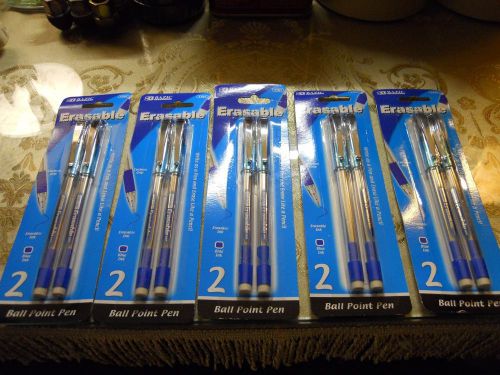 New pack of 5 bazic erasable pens blue ink liquid pencil cheap price for sale