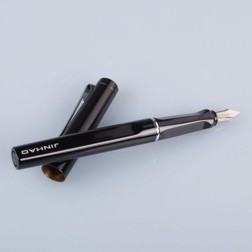 Jinhao Shooter Series Fountain Pen Concise Delicate Sliver Medium Nib BK Joli