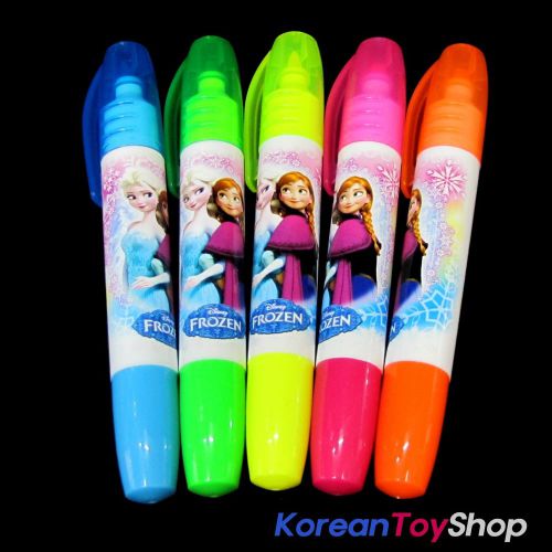 Disney Frozen 5 Colors Highlighters Scent Pens Yellow Orange Pink Green Blue