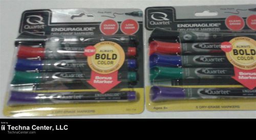 EnduraGlide Dry-Erase Markers, Assorted, 5/Pack, 3 Packs - 5001-17M