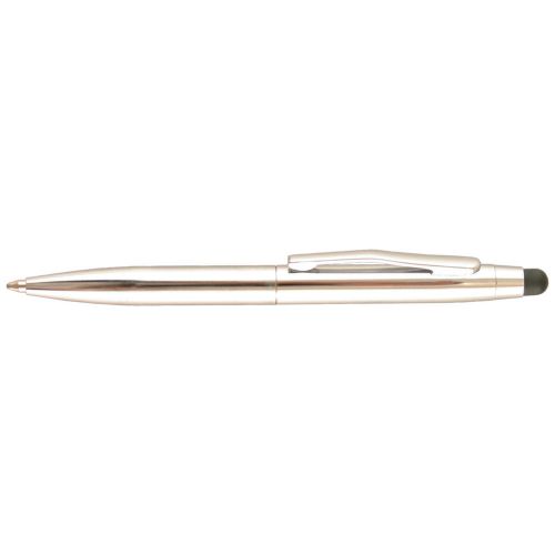 Uchida St.Tropez Petite 2 in 1 Stylus &amp; Pen Open Stock w/Black Ink Silver Barrel