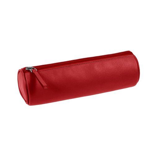 Round pencil holder - Red - Smooth Calfskin - Leather
