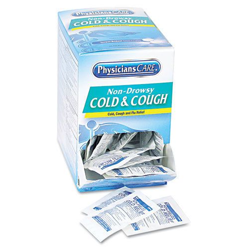 PhysiciansCare Cold &amp; Cough Tablets, 50 Two-Packs/Box, BX ACM90092
