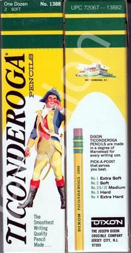 Ticonderoga 1388 No 2 SOFT Pencils Vintage USA DIXON Old Stock 24 2 DOZ NEW