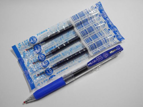 1pen + 5 refill Zebra Sarasa 1.0mm roller ball pen Blue smoothest(Japan)
