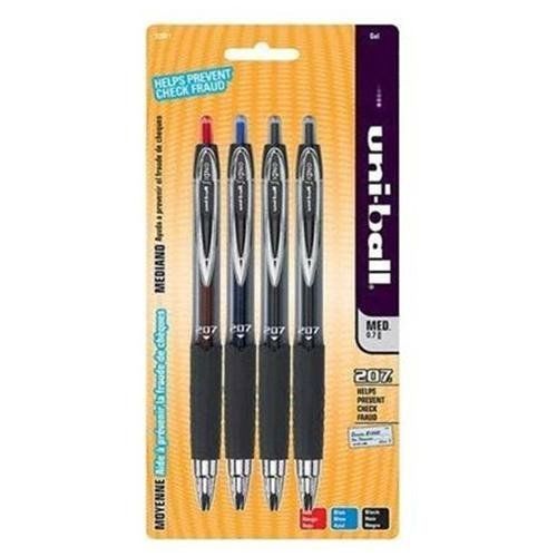 Uni-ball signo 207 gel pen - 0.7 mm pen point size - black, red, blue (san33961) for sale