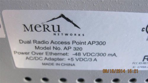 MERU NETWORKS AP 320 DUAL RADIO ACCESS POINT
