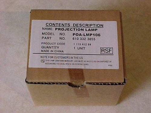 POA-LMP106 Projector Replacement Lamp Part # 610-332-3855 Brand New - free ship