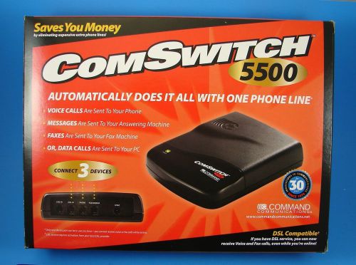 Command Communication Com Switch 5500 phone / fax / pc w/box &amp; instruction book