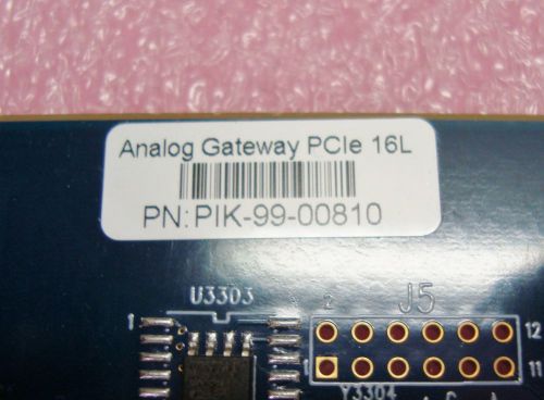 PIKA Trunk/FXO Analog Gateway PCIe 16L Board PIK-98-00810NLF 1689A-99XX81X