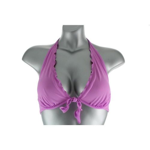 Victoria&#039;s Secret Bikini TOP 36DD LILAC PURPLE Ruffled Cups &amp; Tie swimsuit