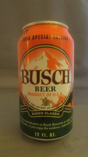 Busch Beer 12 ounce oz can 2013 Special Edition Fluorescent Orange Hunting empty