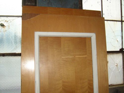 Salvage Vintage Wood Veneer Window Solid Core Door Industrial 83.5&#034;x35.5&#034;x1.75&#034;