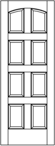 8 Panel Equal Arch Stile &amp; Rail Interior Wood Doors 20 Wood Species -Model# 8ACC