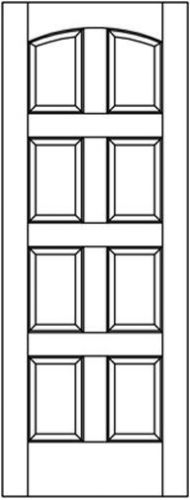 8 panel equal arch stile &amp; rail interior wood doors 20 wood species -model# 8acc for sale