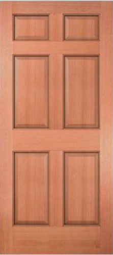 Exterior Entry Meranti Mahogany 6 Panel Raised Solid Stain Grade Wood Doors