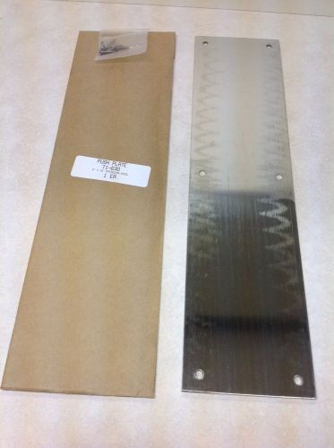 Lot of 10 push plate 4&#034; x 16&#034; 71-630 brushed stainless steel - new for sale