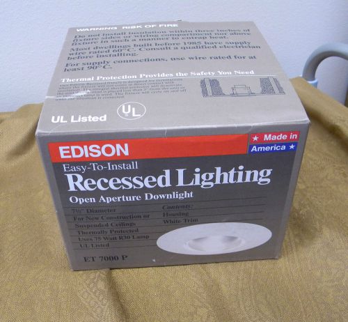New Edison Recessed Lighting ET 7000 P, Open Aperture Downlight, 7-1/2&#034; Diameter