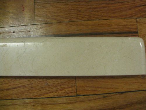 marble slab 2 1/4&#034; x 32 1/4&#034;; 7/8&#034; thick cream color  - bullnose edged 2 sides