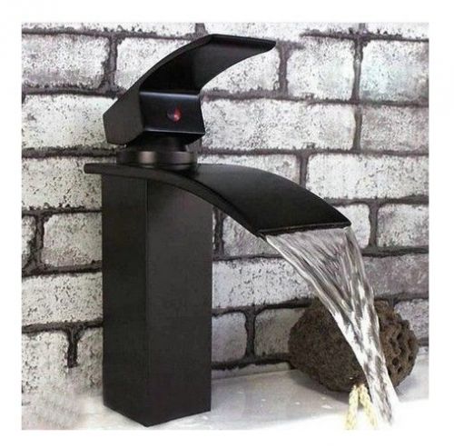 Waterfall Bathroom Sink Oil Rubbed Bronze Vessel Vanity Mixer Tap Faucet YF-090