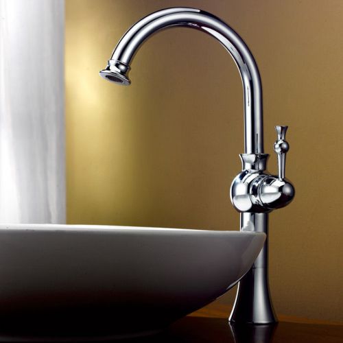 Modern Single Hole Bathroom Vessel Faucet Chrome Brass Basin Tap Free Shipping