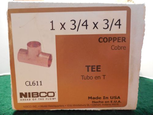 Copper Tee - Part # C611 1x3/4x3/4- Plumbing Parts