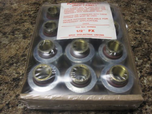 Epco dielectric union 1/2&#034; fx pipe fittings....new in case for sale