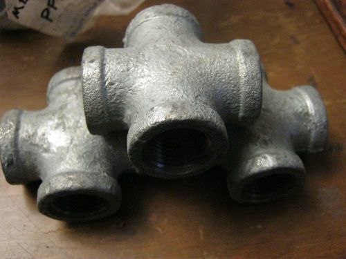 Lot of 3 Galvanized 1/2&#034; Cross Pipe Fitting  J P WARD NEW OLD STOCK