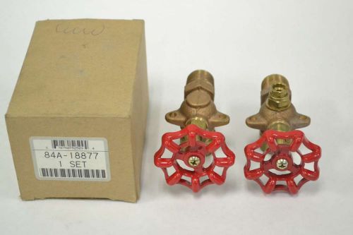Lot 2 new 84a-18877 1/2in threaded bronze globe valve b365766 for sale