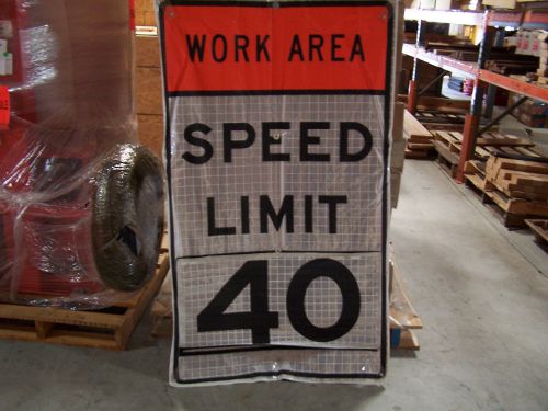 Reflective work area &#034;speed limit&#034; sign 36&#034; x 60&#034; - 40mph/50mph  250-12 for sale