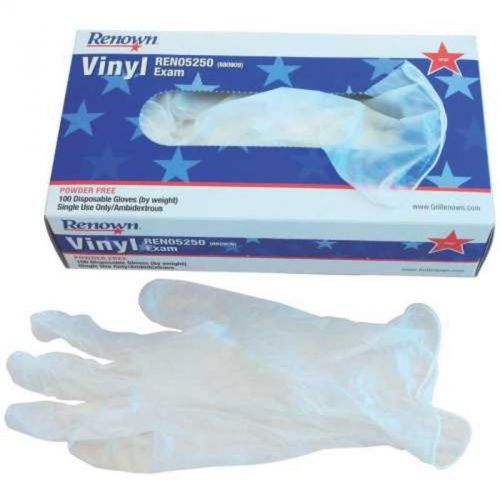 4 Mil Powder Free Lg Vinyl Glove 100/box Renown Gloves 880909 076335044293