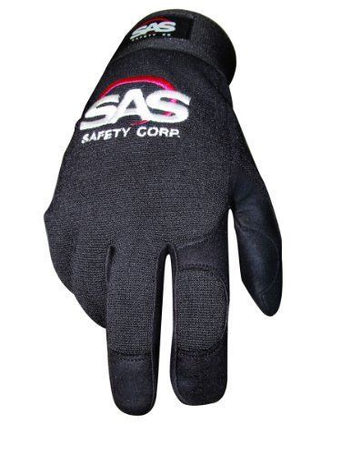 SAS Safety 6652 Mechanics Pro Tool Safety Gloves  Black  Medium